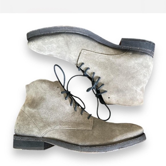 All Saints Taupe Suede Lace-Up Boots - Picture 2 of 5